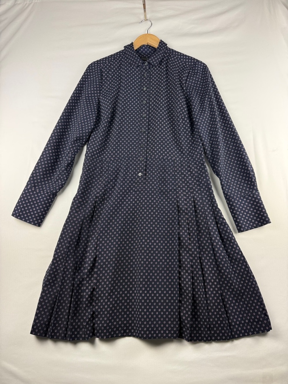Banana Republic Floral Pleated Dress Navy Size 10